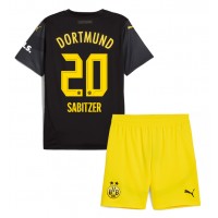 Borussia Dortmund Marcel Sabitzer #20 Bortaställ Barn 2024-25 Korta ärmar (+ Korta byxor)